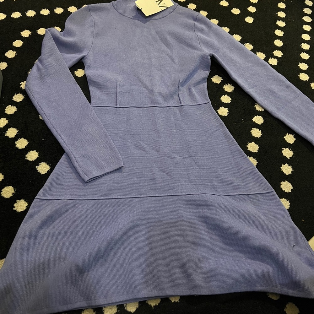 Periwinkle knit sweater dress